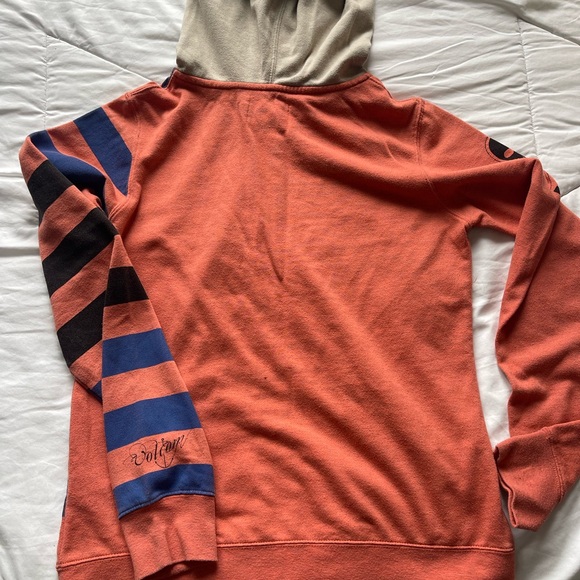 🛹 Volcom Mustache Facezip Hoodie - Size L - Skate Snowboard Y2K 🏂 - Picture 5 of 8